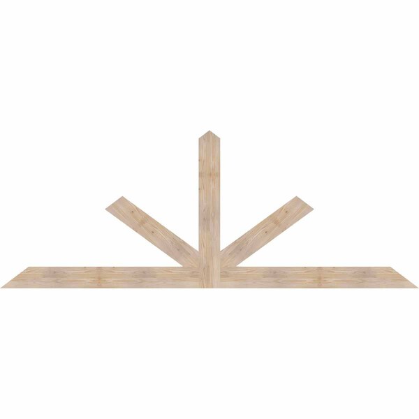 Ekena Millwork Saratoga Smooth Timber Gable Bracket, Douglas Fir, 108"W x 40"H x 1 1/2"D x 5 1/2"F, 9/12 Pitch GBW108X40X0206SAR00SDF - main